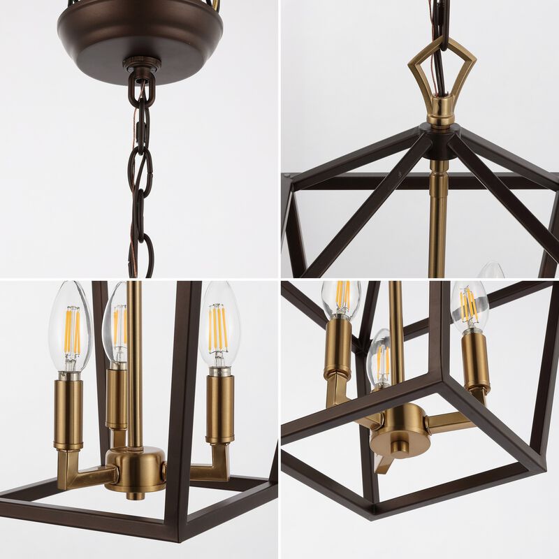 Ojai Iron Classic Modern Lantern LED Pendant