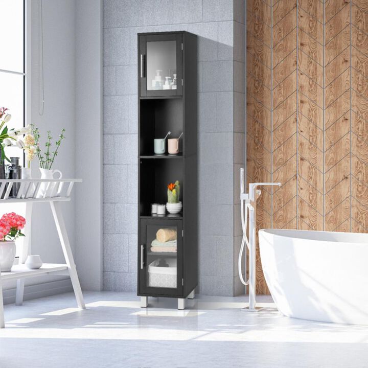 Hivvago 71 Inch Tall Tower Bathroom Storage Cabinet and Organizer Display Shelves for Bedroom