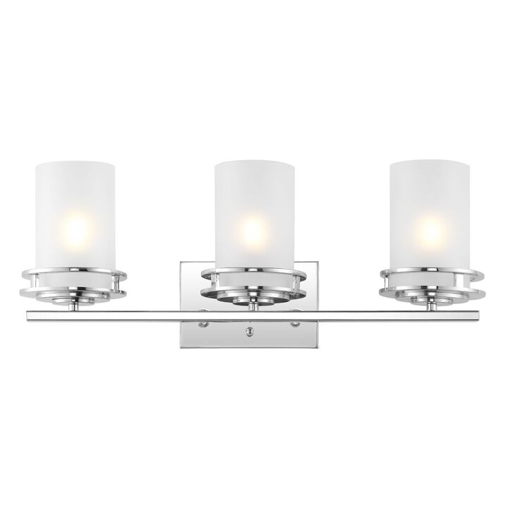 Fairfax Metal/Frosted Glass Contemporary Glam LED Vanity Light