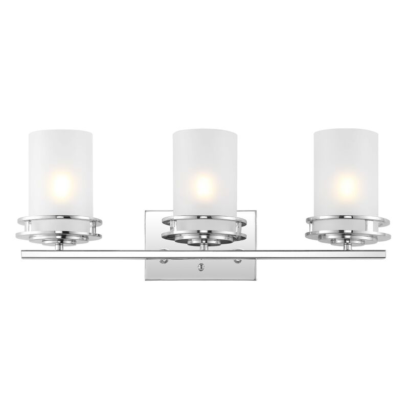 Fairfax Metal/Frosted Glass Contemporary Glam LED Vanity Light