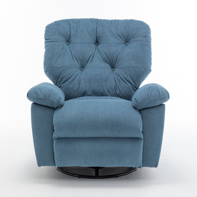 Merax Modern Fleece Recliner Chair with Manual Push Button