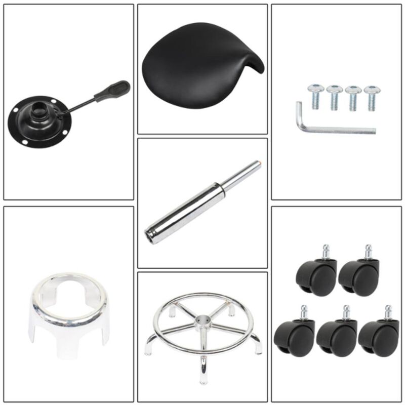 Saddle Stool Swivel Bar Stool with Unique Ha Ha Feet Design for Kitchen & Bar