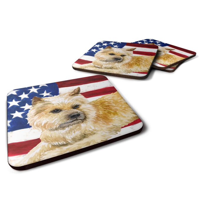 Caroline's Treasures Cairn Terrier Patriotic Decorative coasters, Multicolor