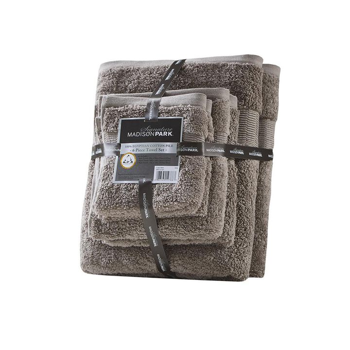 Belen Kox Taupe Luxury 6-Piece Towel Set, Belen Kox