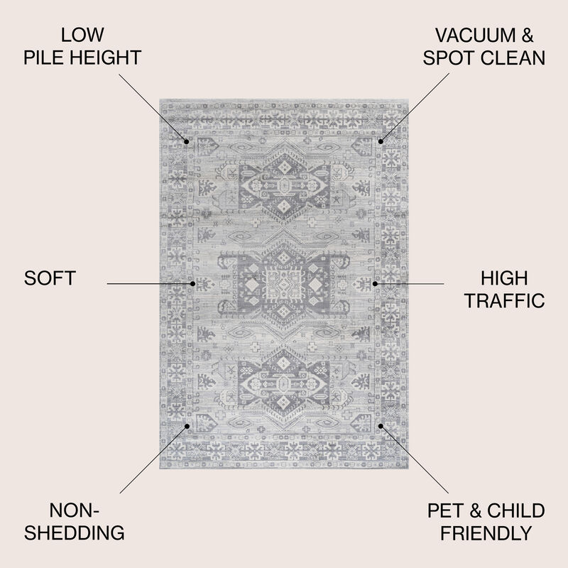 Kasbah Modern Persian Vintage Medallion Area Rug
