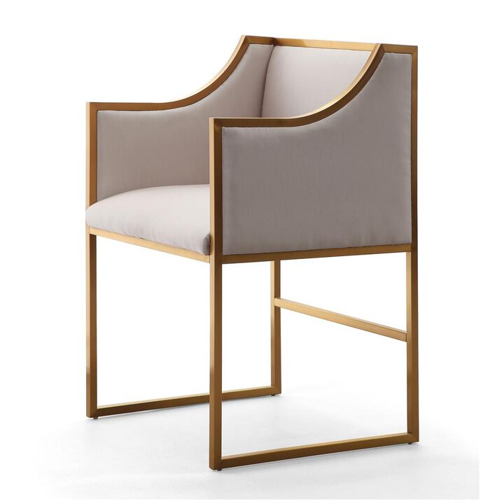 Belen Kox Versatile Cream Velvet Gold Chair, Belen Kox