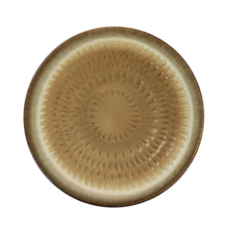 Gibson Elite Moonstruck 16 Piece Ceramic Dinnerware Set in Brown