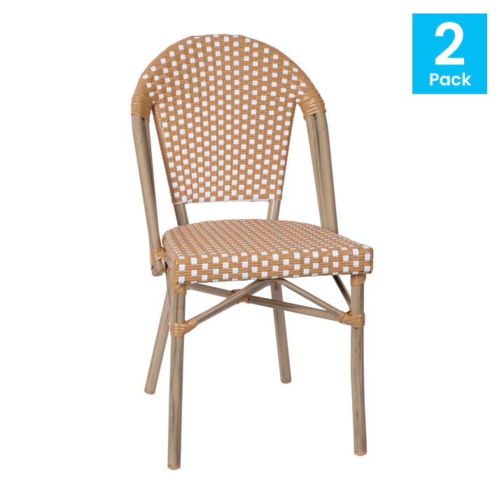 2PK White/Navy Paris Chair