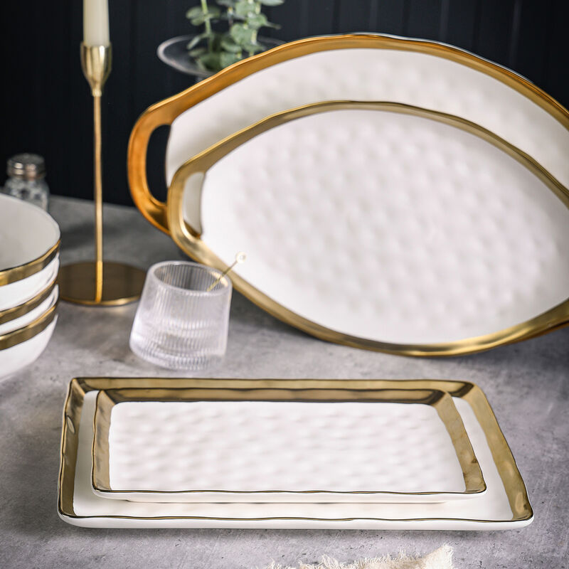 Stone Lain Florian Porcelain Service Plate Set 2 Piece