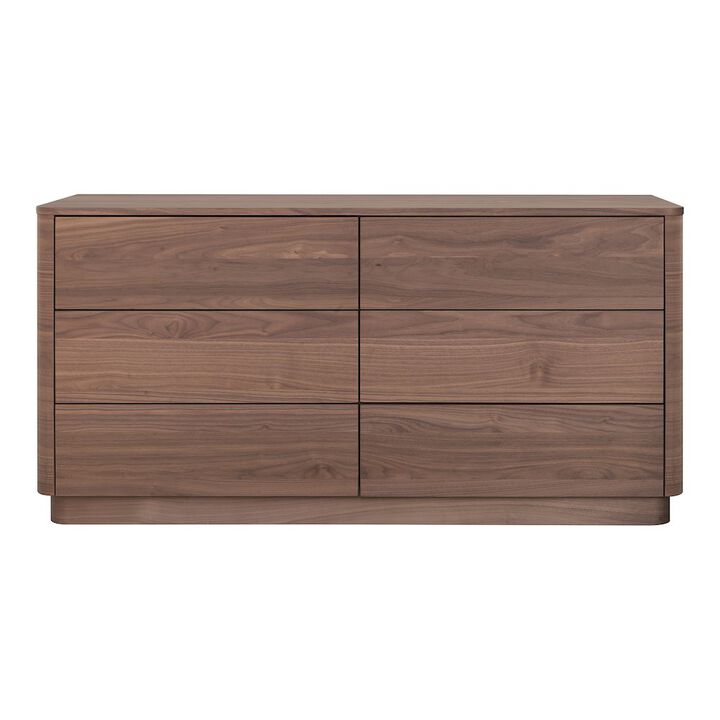 Moe’s Round Off Dresser Walnut Brown