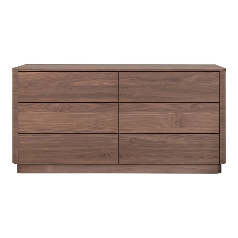 Moe’s Round Off Dresser Walnut Brown