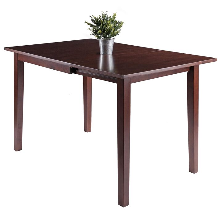 Ergode Perrone Drop Leaf Dining Table - Elegant & Space-Saving Walnut Table for 6 Guests - Sturdy Solid Wood Construction - Assembly & Hardware Included