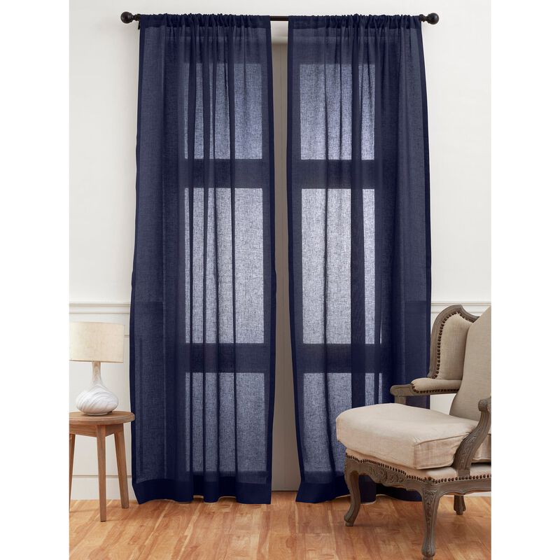 Solino Home 100% Pure Linen Sheer Curtain for Thanksgiving, Christmas