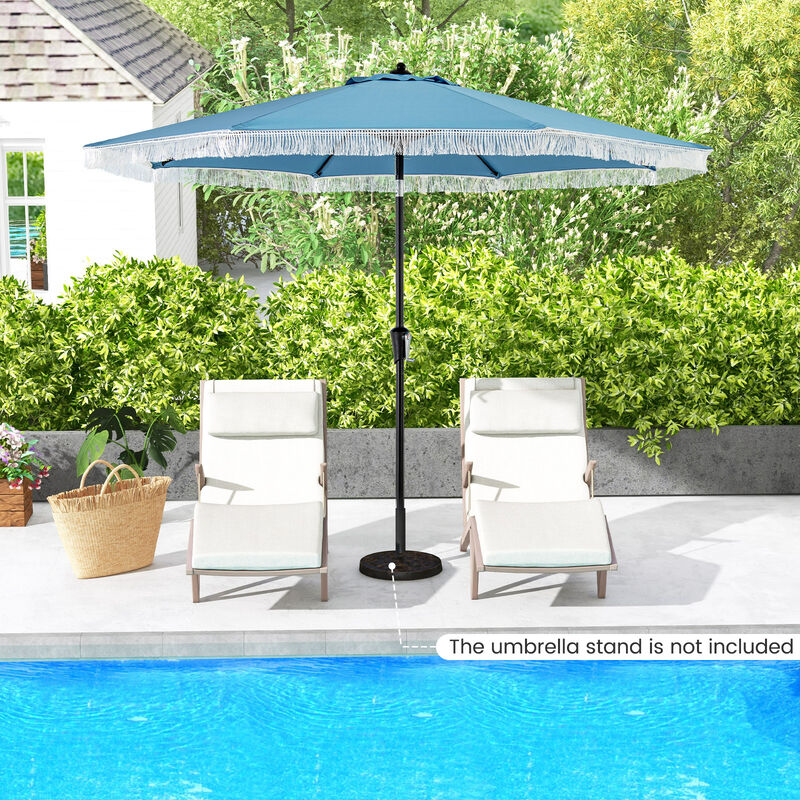 Patio Umbrella with Sun-Protective Canopy for Patio Garden Pool