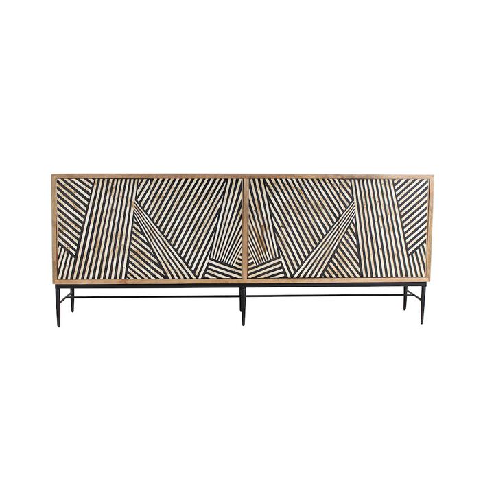 World Interiors Fargo 80 Sideboard with Bone and Wood Inlay