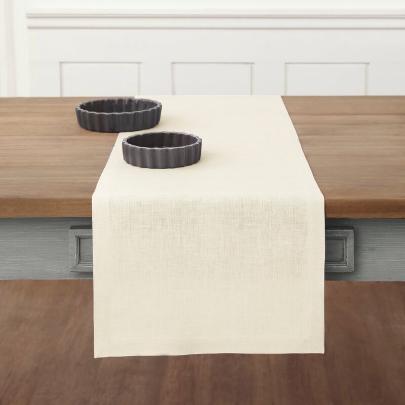 Solino Home 100% Pure Linen Table Runner | Fete for Valentine;s