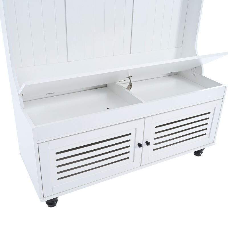 Merax 47.2'' Wide Hall Tree with Storage Bench