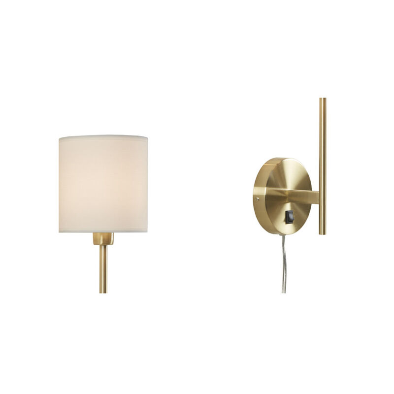 Conway Metal Wall Sconce With Cylinder Shade, Set Of 2