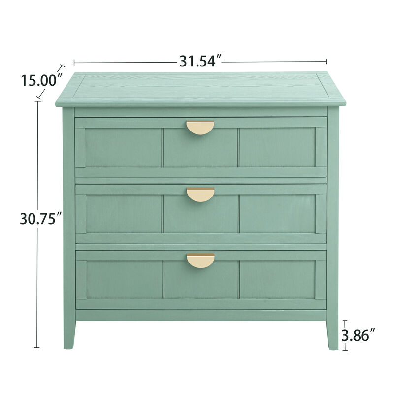 3 Drawer Cabinet, American Furniture,Suitable for bedroom, living room