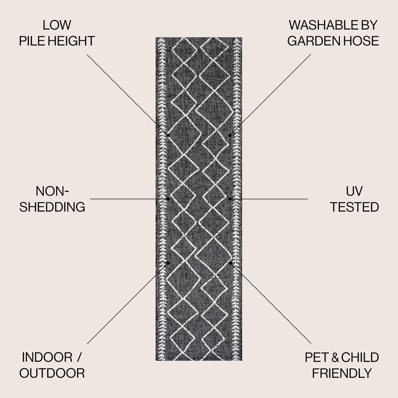 Derya Tribal Diamond Trellis Indoor/Outdoor Area Rug