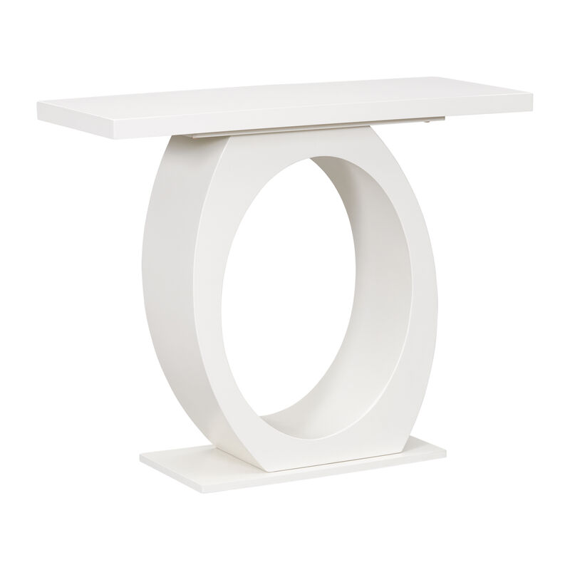 Merax Modern Side Table with Egg-Shaped Base
