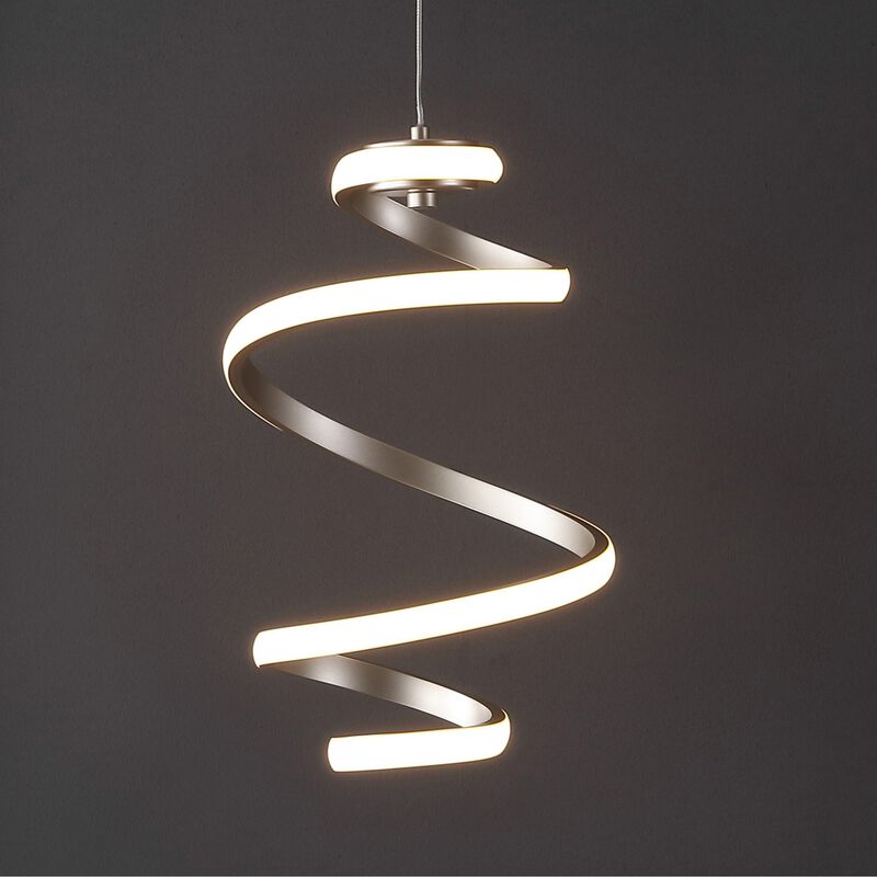 Whirl 11" 1-Light Modern Minimalist Aluminum/Iron Abstract Integrated LED Pendant