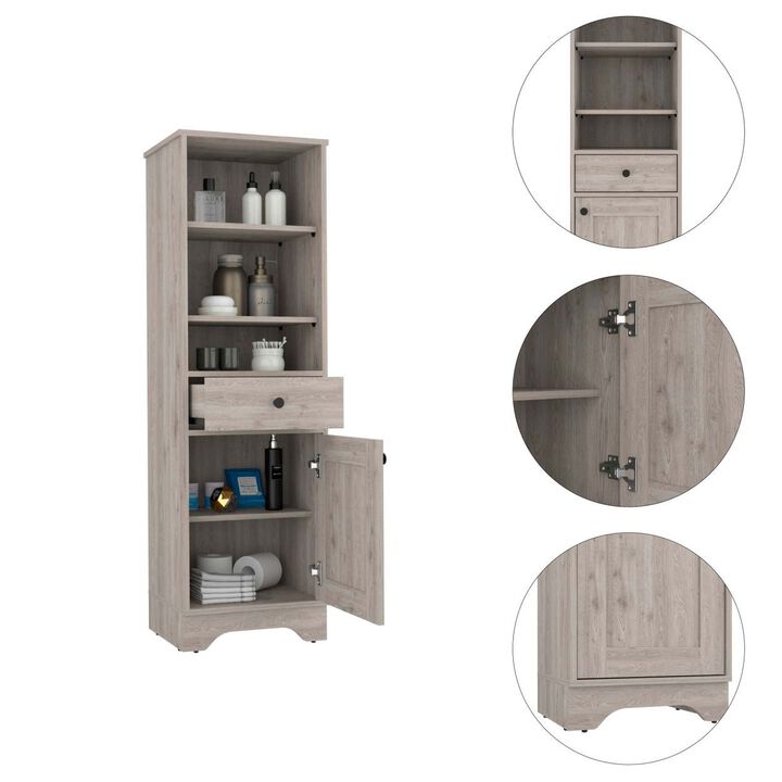 Andalusia 1-Drawer 3-Shelf Linen Cabinet Light