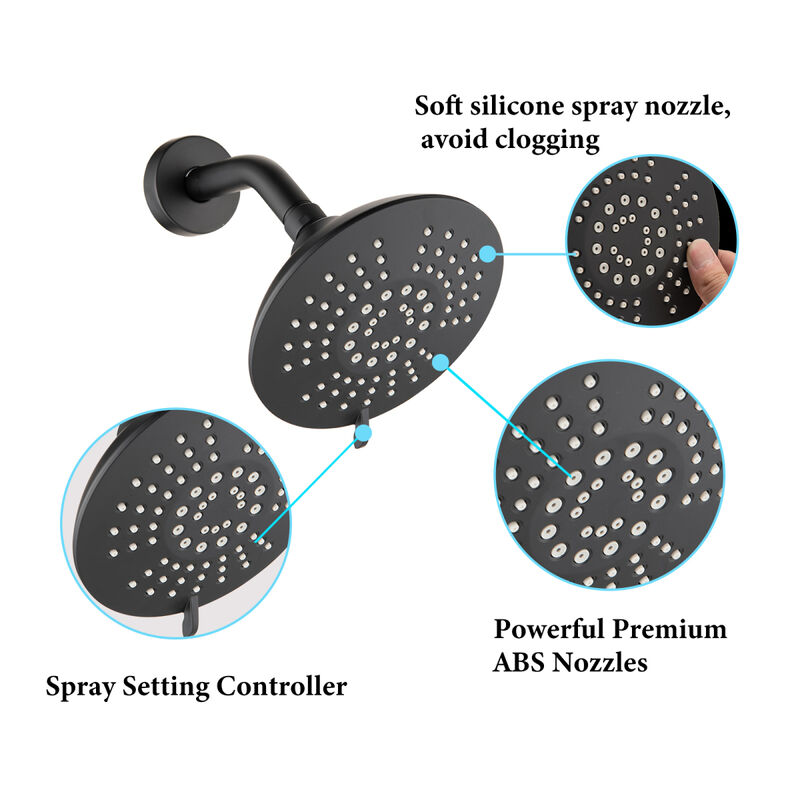 Single Handle Tub Spout And 5-Functions Shower Head Set (Valve Included)