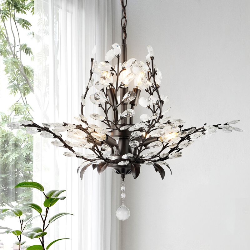 Diantha 7-Light Contemporary Bohemian Iron/Acrylic LED Pendant