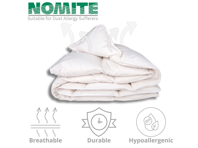 Woodek Luxury European Down and Feather UltraClean Lightweight Comforter, 100% Cotton, King size 90x96 Inches