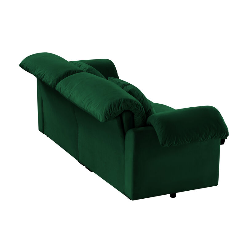 Merax Velvet Loveseat Sofa with Hidden Storage