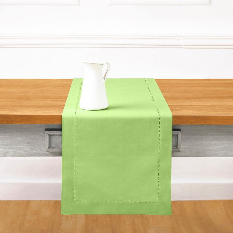 Solino Home Cotton Linen Hemstitch Table Runner