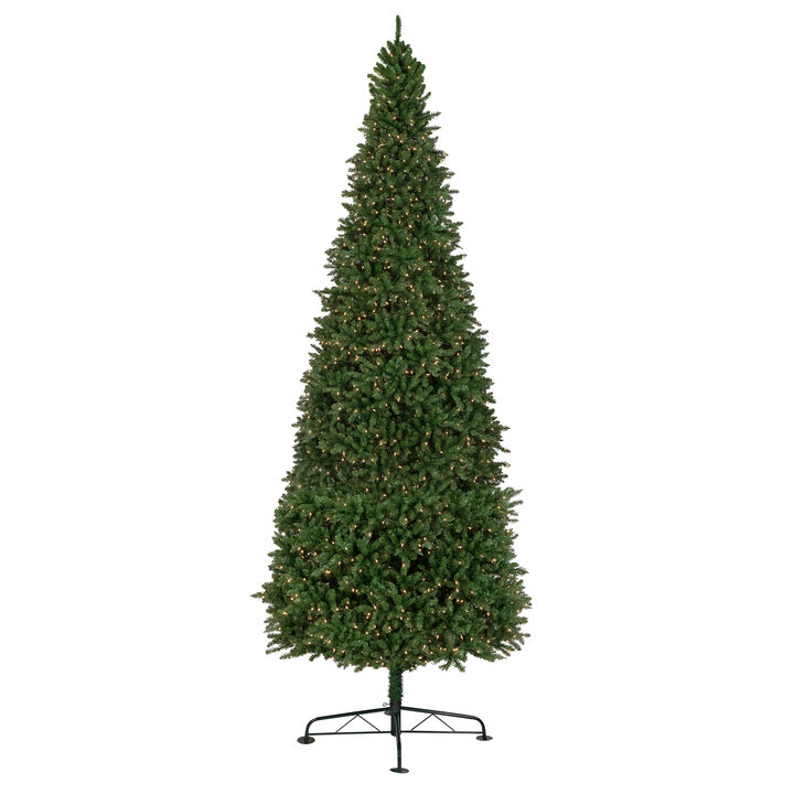 15' Pre-Lit Genoa Fraser Fir Slim Artificial Christmas Tree  Clear Lights