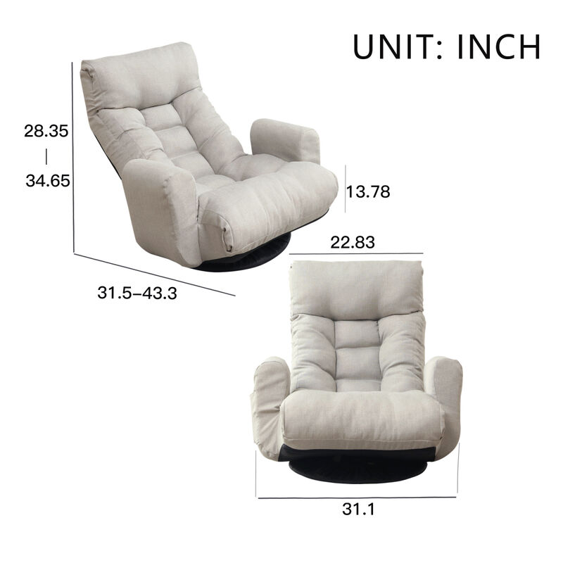 Adjustable Head And Waist, Game Chair, Lounge Chair In The Living Room, 360 Degree Rotatable