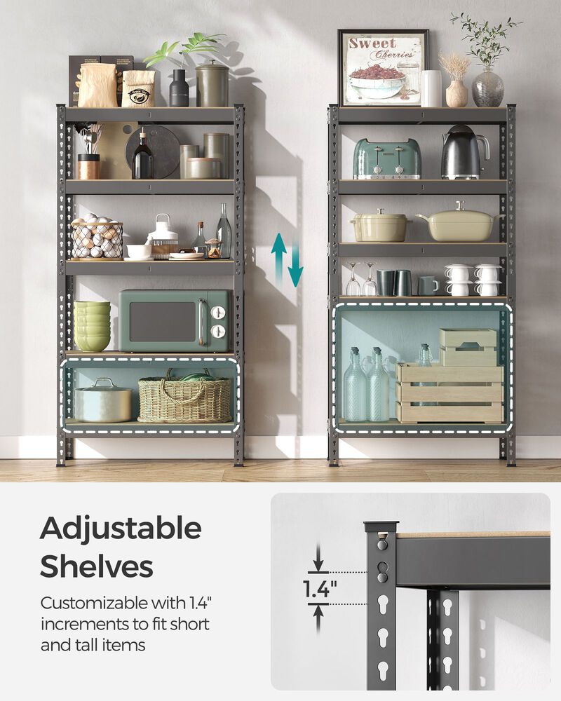 5-Tier Storage Shelves Set of 2