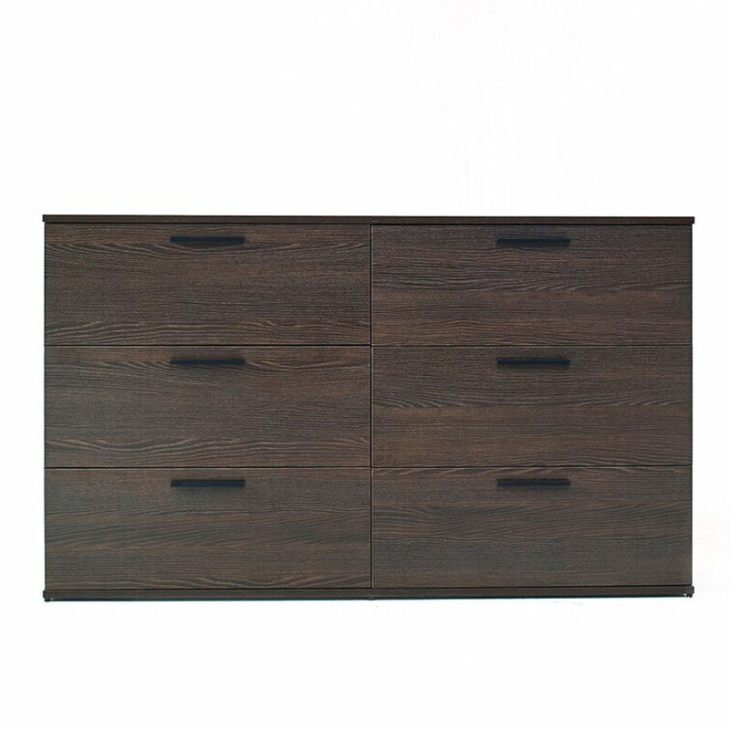 FC Design Klair Living Farmhouse Six-Drawer Jumbo Dresser