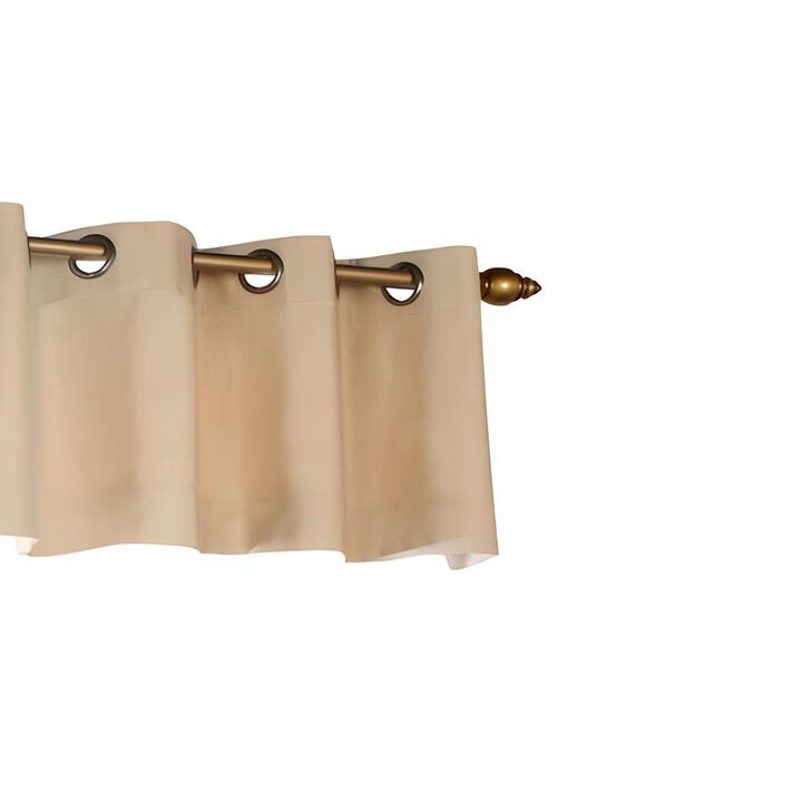 Commonwealth Thermalogic Weather Cotton Fabric Grommet Top Valance - 40"x15" - Burgundy
