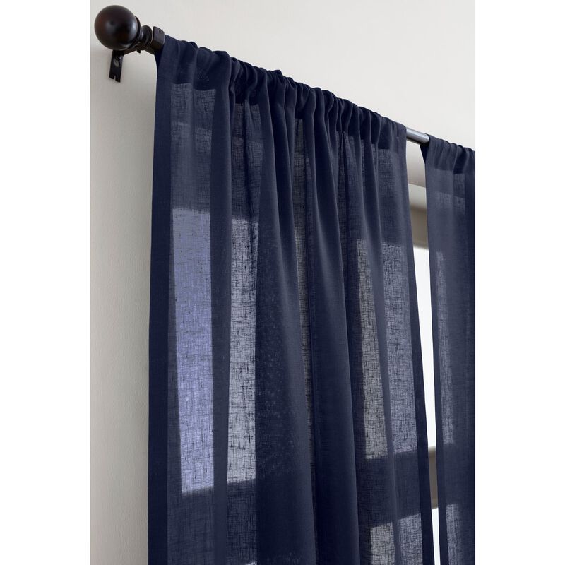 Solino Home 100% Pure Linen Sheer Curtain for Thanksgiving, Christmas