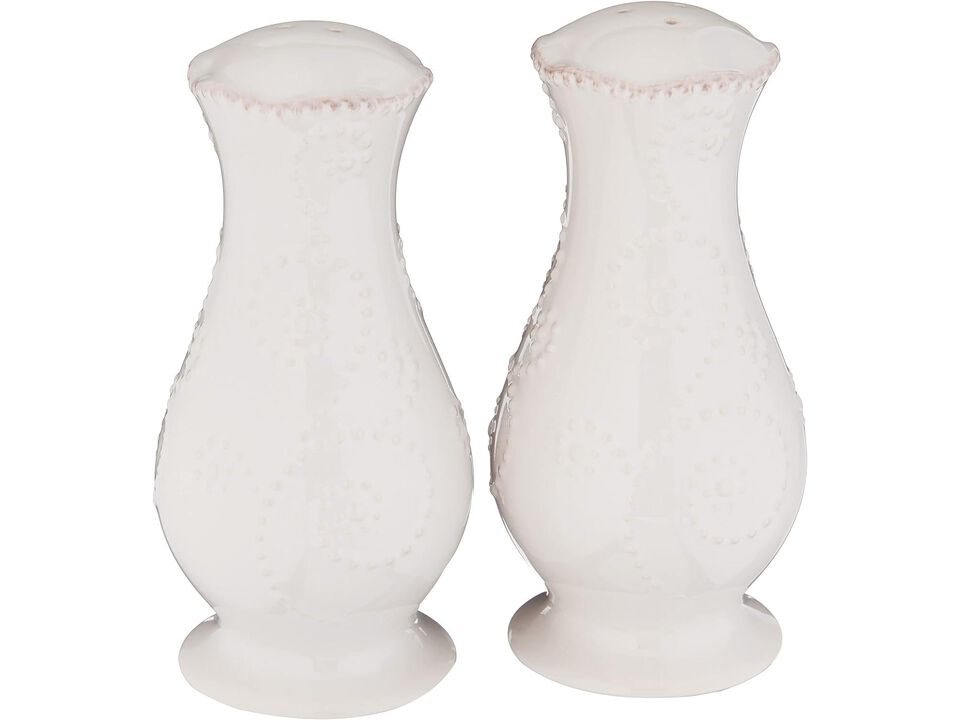 Lenox French Perle White Tall Salt and Pepper Set