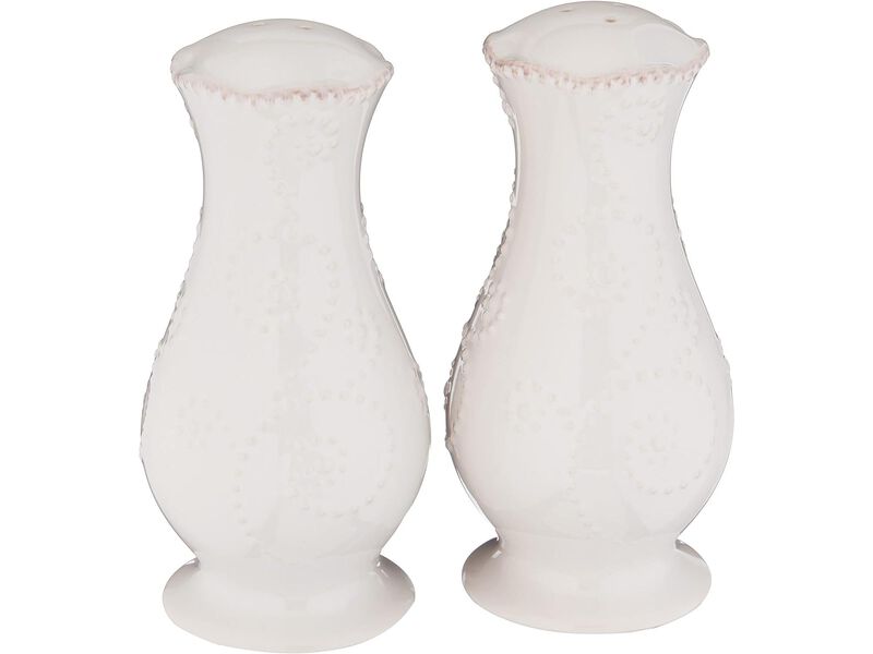 Lenox French Perle White Tall Salt and Pepper Set