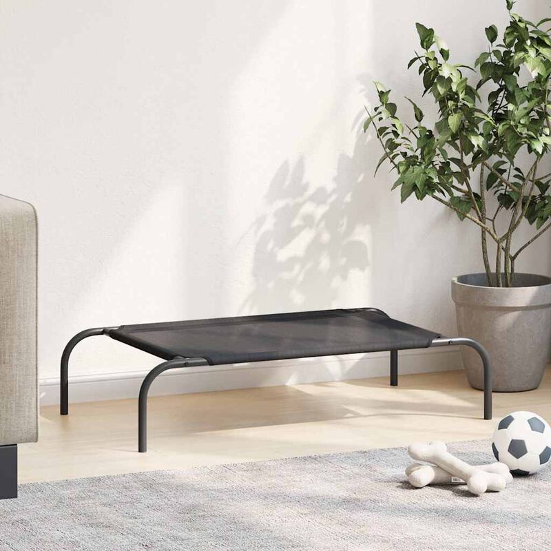 Elevated Dog Bed Black S Textilene