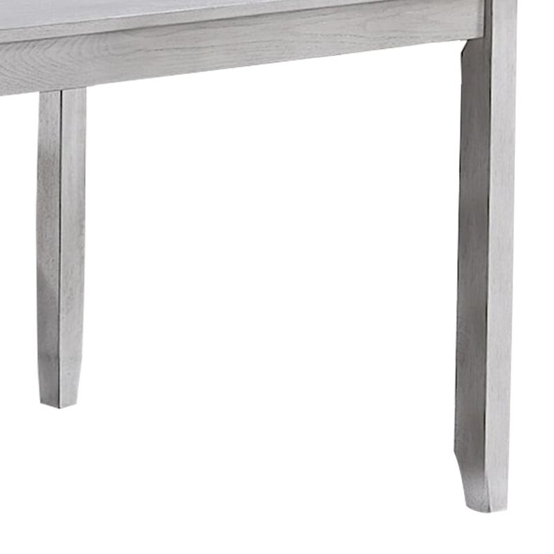 Charlotte 5 Piece Dining Table and Chairs Set, Wood, Farmhouse, White - Benzara