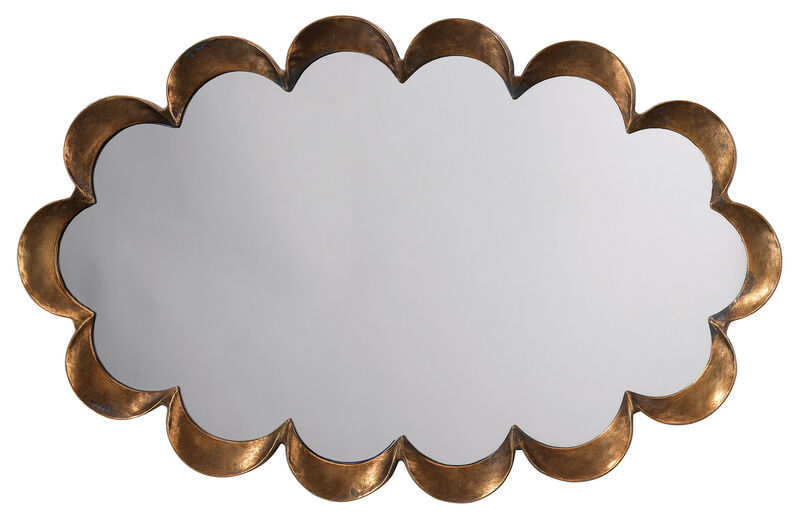 Scalloped Steel Mirror