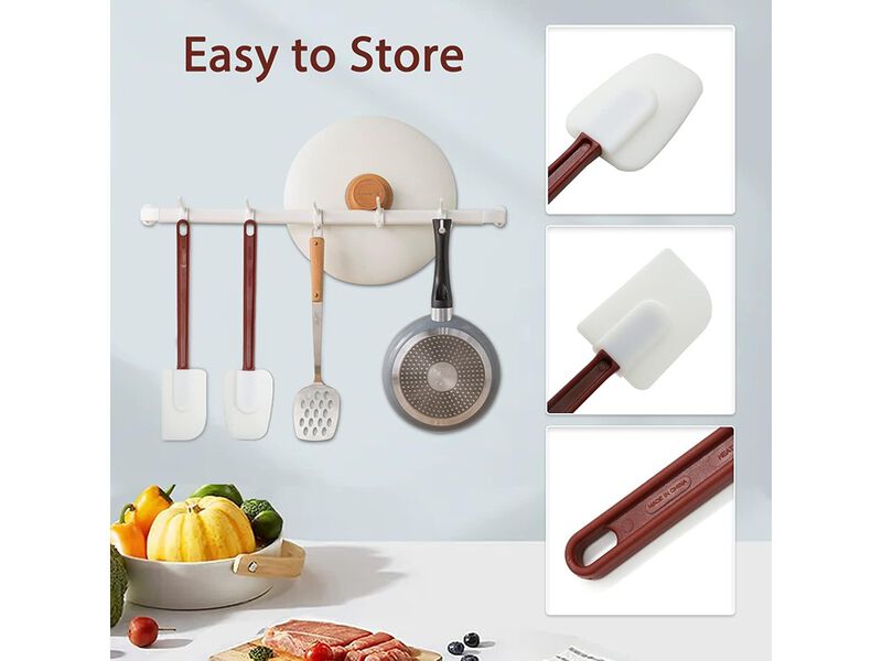 KSIFJRTO Silicone Spatulas Heat Resistant.Commercial Spatula for Cooking