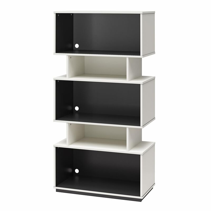 Shadow Gaming & Collectable Display Storage Bookcase, White and Matte Black
