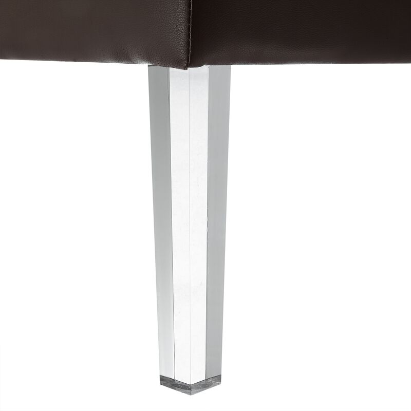 Inspired Home Eladio Leather PU Ottoman Coffee Table