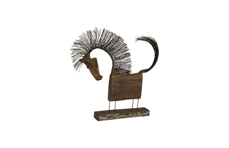 Wire Horse Long Body Sculpture