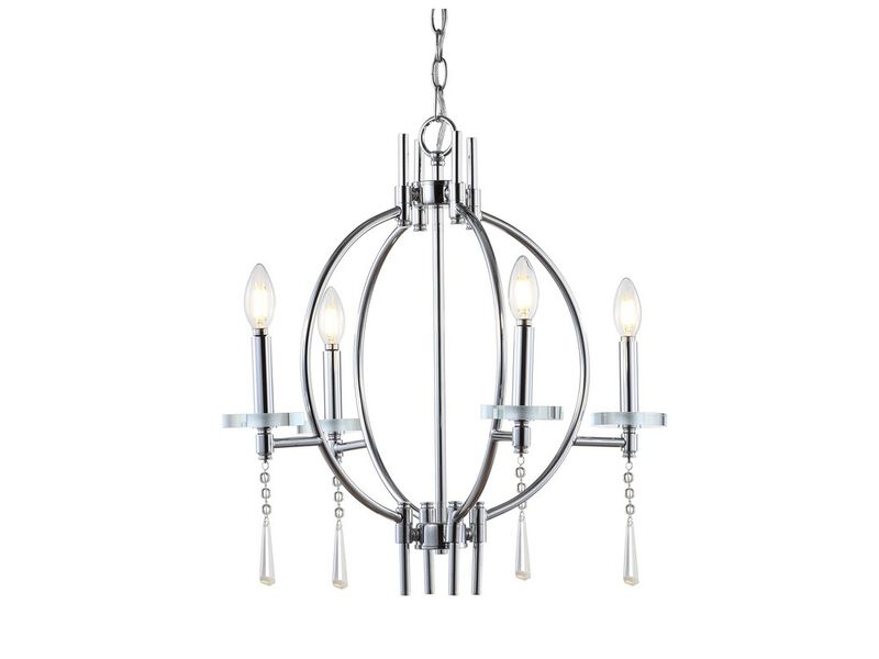 Laura Crystal/Metal LED Chandelier