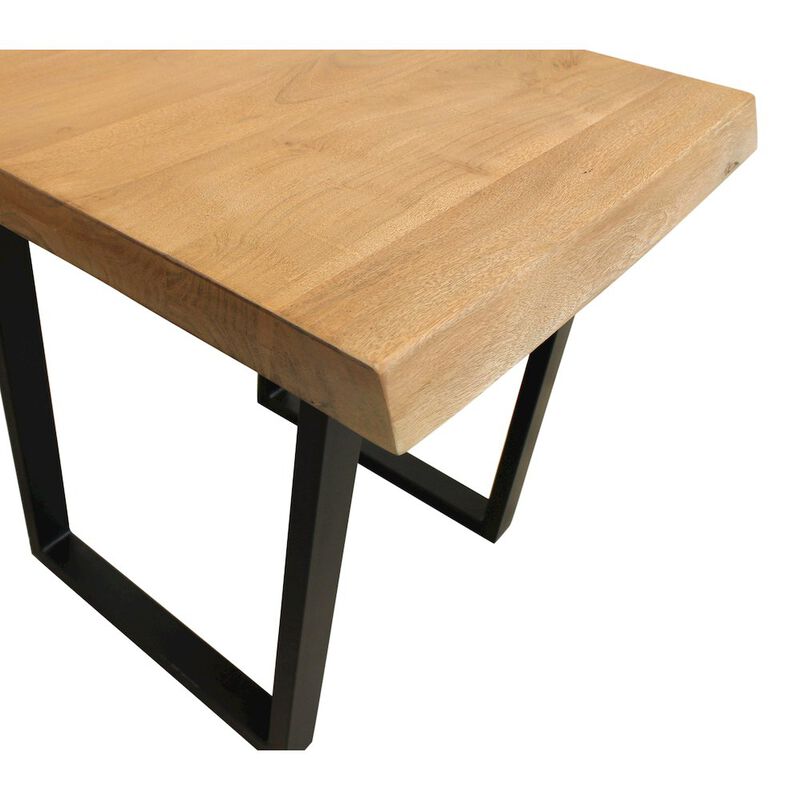 Alex Hamilton Sycamore Rustic Solid Wood End Table With Live Edge In A Natural Finish
