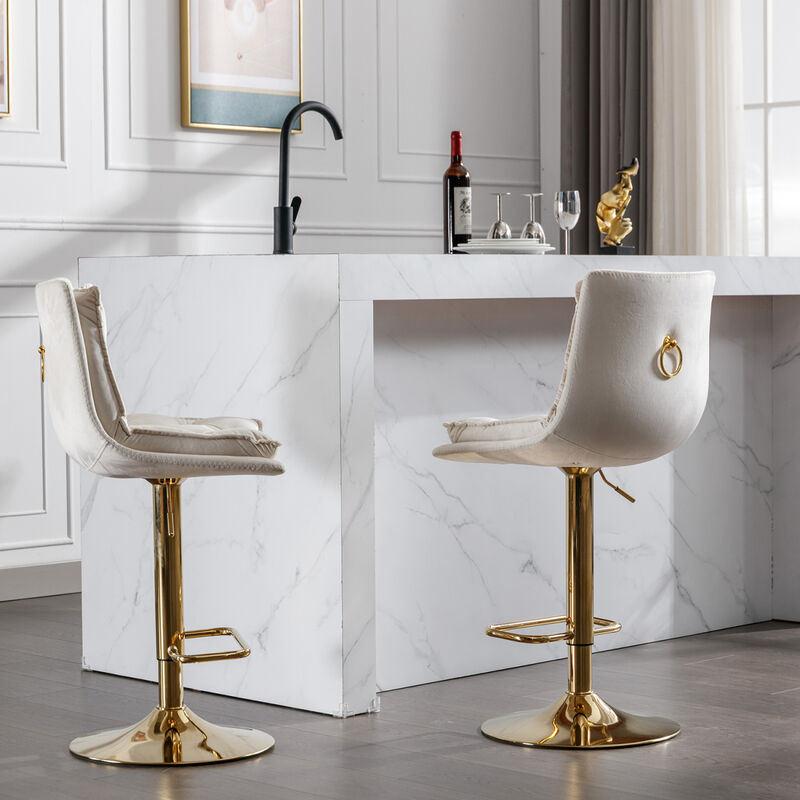 Chrome Swivel Bar Stools Set